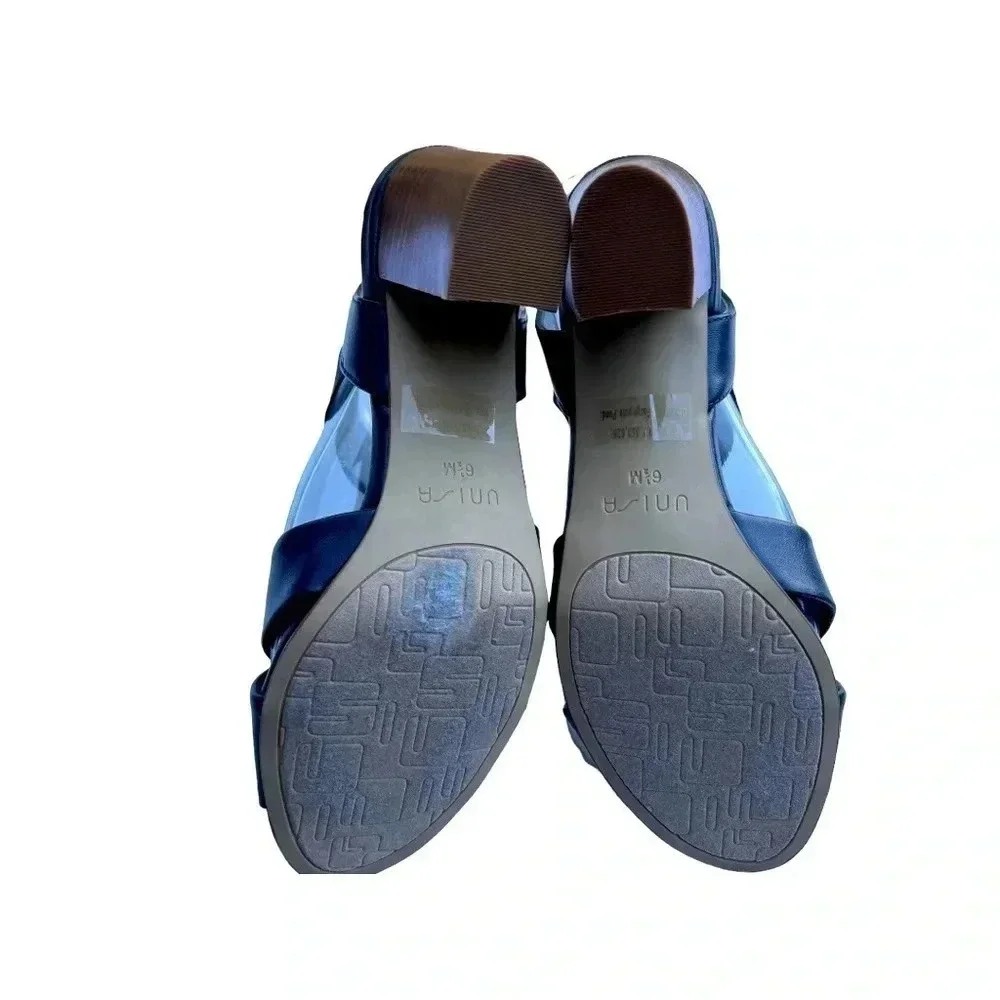 UNISA Dark Blue Strap Heeled Sandals•Women’s Size 61/2•Worn Once Great Condition